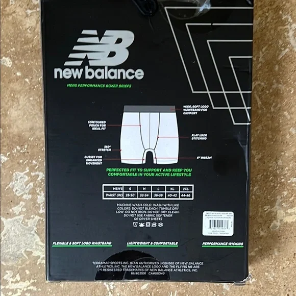 NWT New Balance Men’s Boxer Briefs 4-Pack – Size Small 6" Inseam Performance Fit - Picture 3 of 4